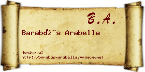 Barabás Arabella névjegykártya
